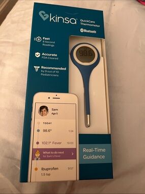 QuickCare Bluetooth Thermometer – Blue